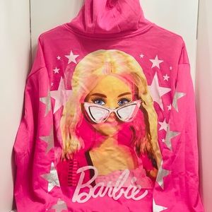 Hot Pink Superstar Barbie Zip up Hoodie Sweatshirt